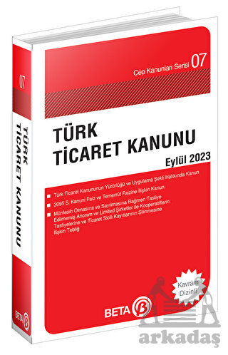 Türk Ticaret Kanunu - Eylül 2023