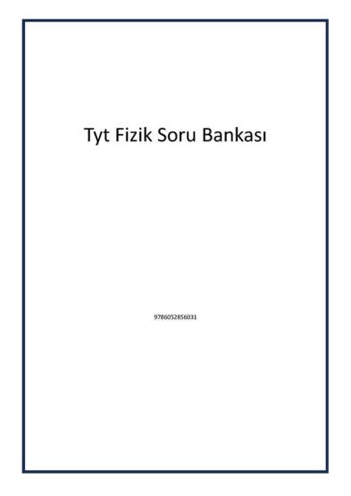 Tyt Fizik Soru Bankası