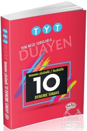 TYT - Yeni Nesil Sorularla Duayen Tamamı Çözümlü Faiküllü 10 Deneme Sınavı