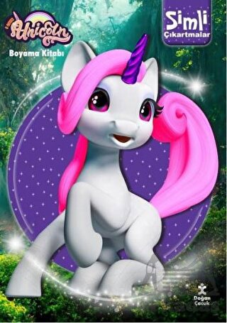 Unicorn Simli Çıkartmalı Boyama Kitabı