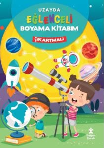 Uzayda Eğlenceli Boyama Kitabım - Çıkartmalı