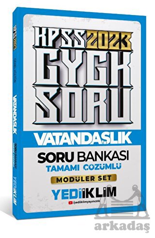 Yediiklim Yayınları 2023 KPSS Genel Kültür Vatandaşlık Tamamı Çözümlü Soru Bankası ( Modüler Set İçerisindeki)